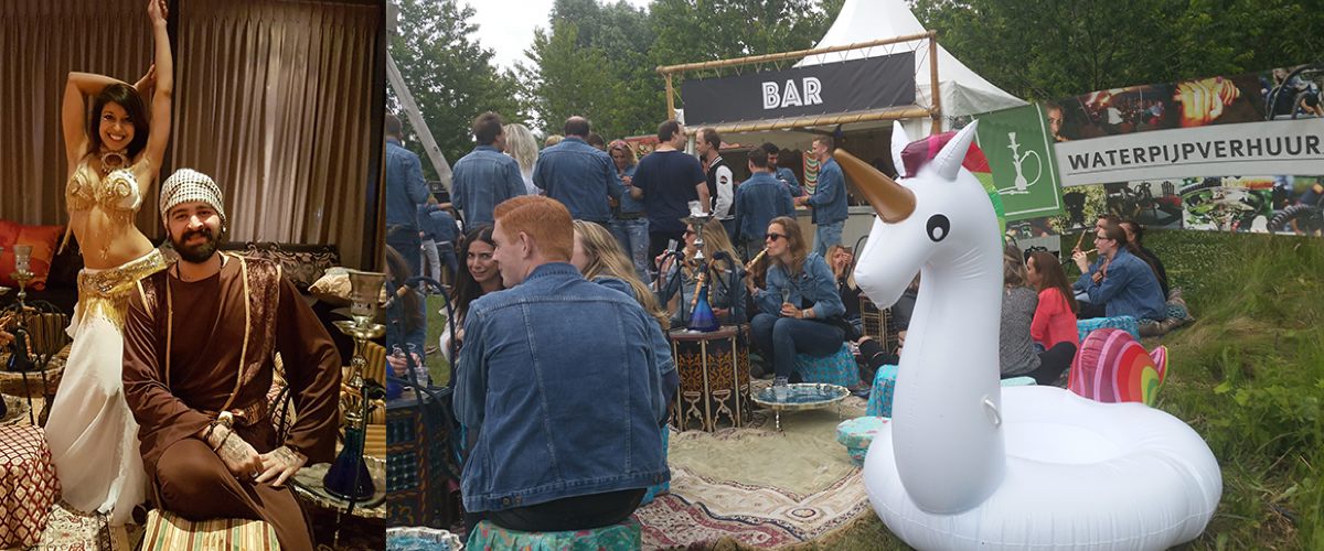 Shisha hoek gedurende de hele avond beschikbaar